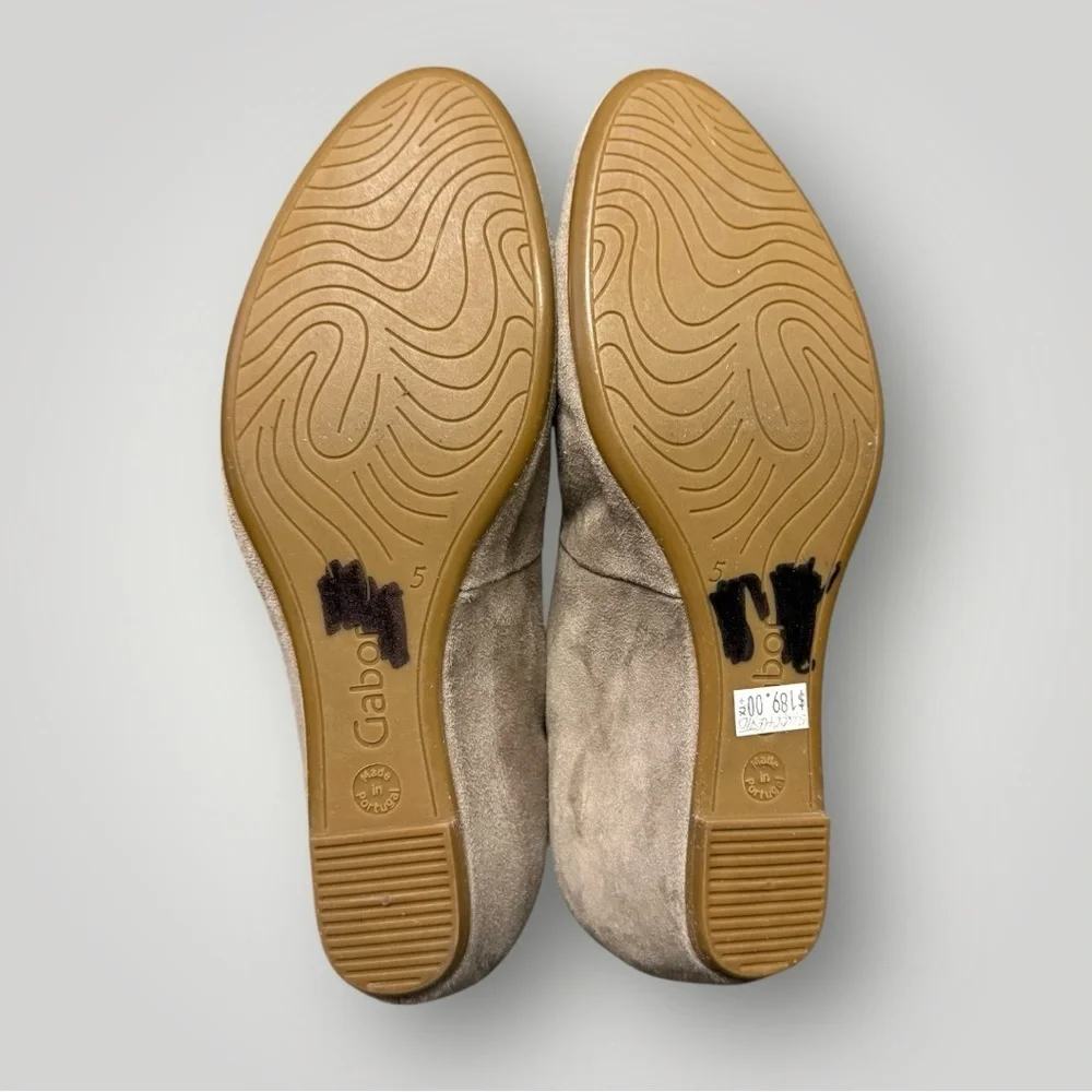 Gabor Chloe Ballet Wedge Tan Sz UK‎ 5 US 7.5